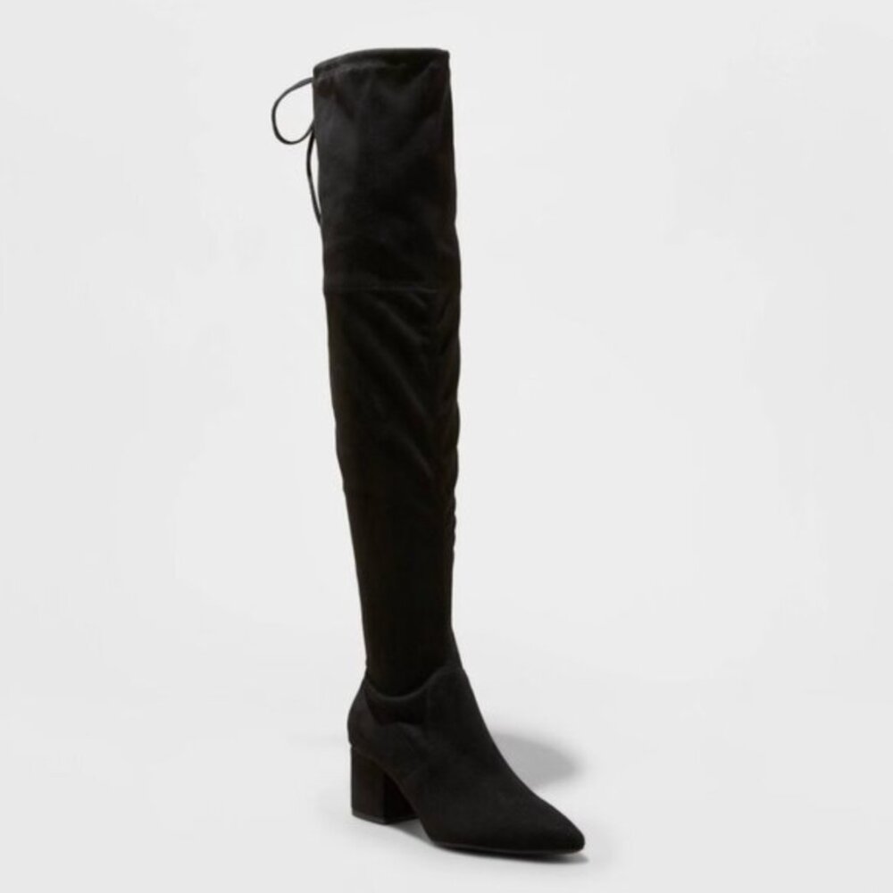 Over-The-Knee OTK Tall Dress‎ Boots, Black - A New Day Greta - Size 7
